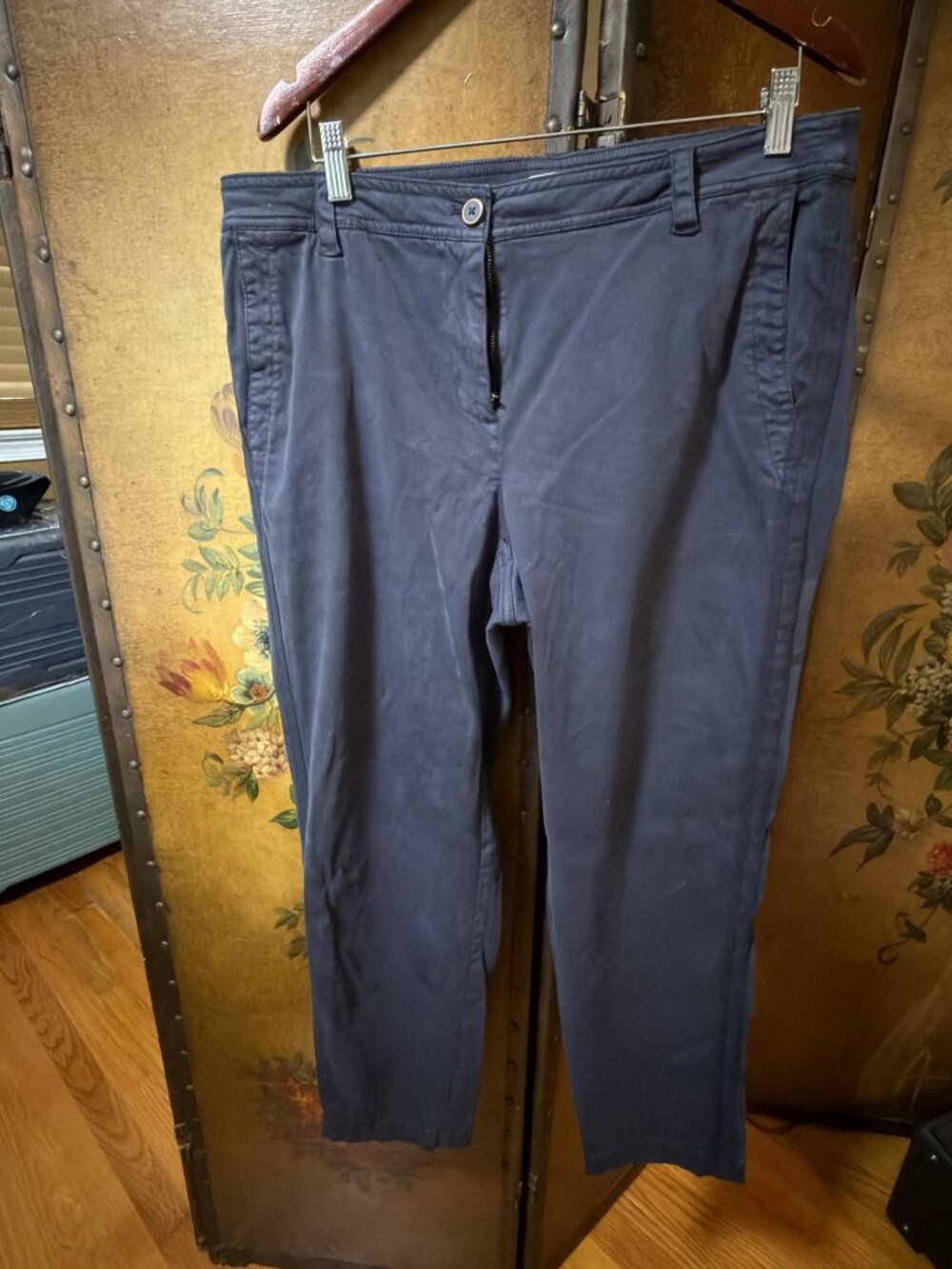 J.Jill Navy Stretch Ankle Pants Size 16 Cotton Rayon Blend